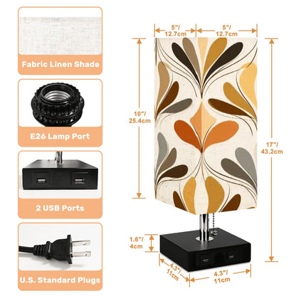Kate McEnroe New York Retro 70s Danish Floral Mid Century Modern Desk LampTable LampsTovM4Sxvy9