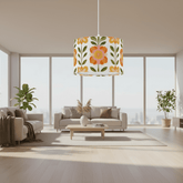 Kate McEnroe New York Retro 70s Danish Floral Pendant Light Mid Century Modern Ceiling LampPendant Lightsh3oRXkFlLk