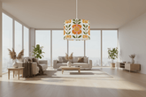 Kate McEnroe New York Retro 70s Danish Floral Pendant Light Mid Century Modern Ceiling LampPendant Lightsh3oRXkFlLk