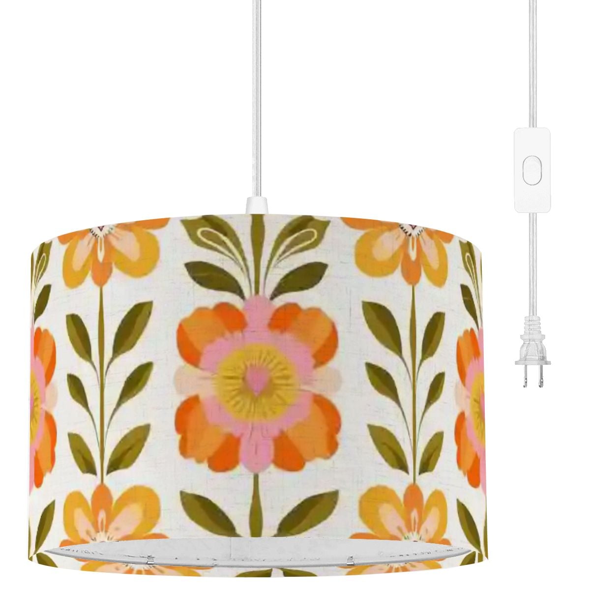 Kate McEnroe New York Retro 70s Danish Floral Pendant Light Mid Century Modern Ceiling LampPendant Lightsh3oRXkFlLk