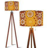 Kate McEnroe New York Retro 70s Floral Tripod Floor Lamp, Mid Century Modern Mod Flower LightTripod Floor Lamps2SKPqlY9di