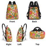 Kate McEnroe New York Retro 70s Flower Power Backpack, Groovy Floral Travel BagBackpacksN2M09RDN-1