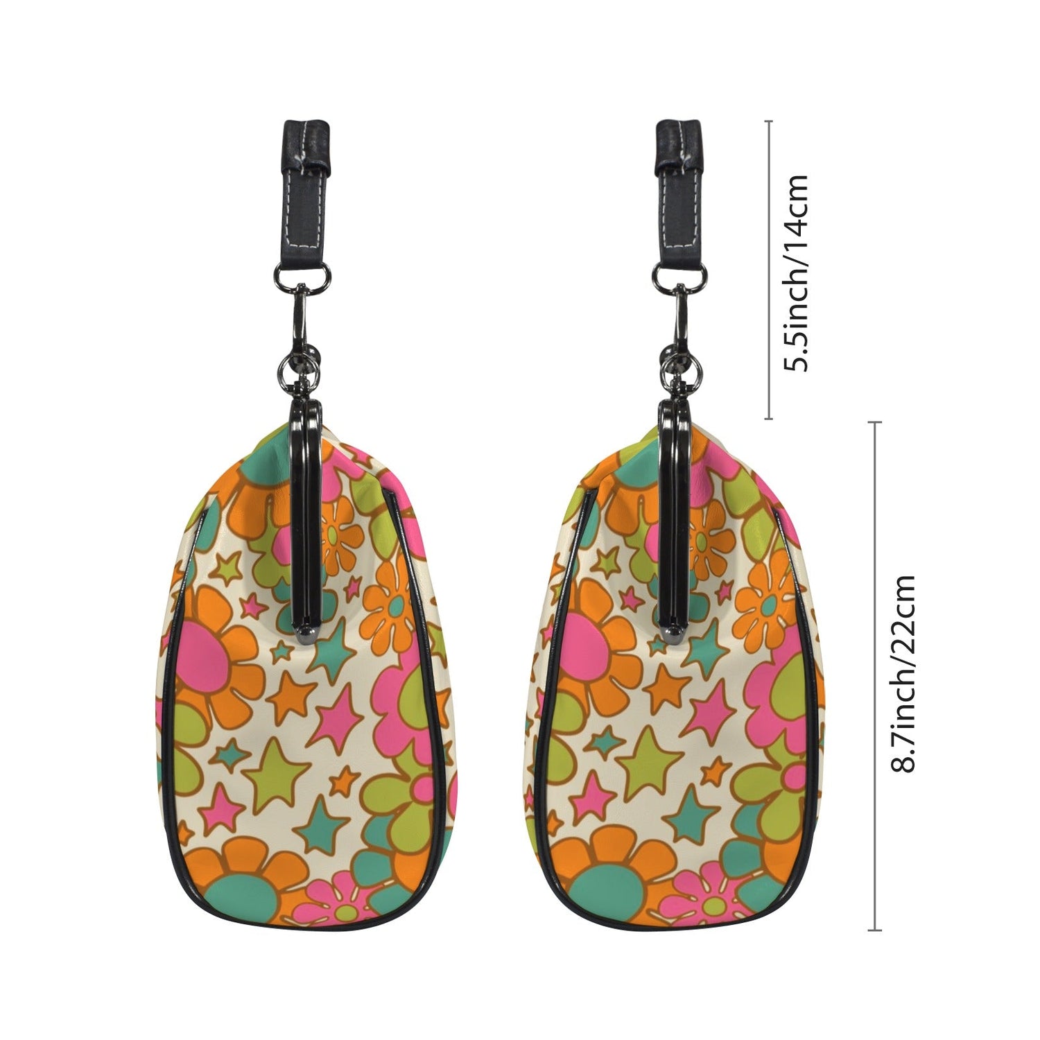 Kate McEnroe New York Retro 70s Flower Power Handbag, Mid Century Modern Groovy Starburst Purse, Mod Kitsch Shoulder BagCrossbody BagsD3219314