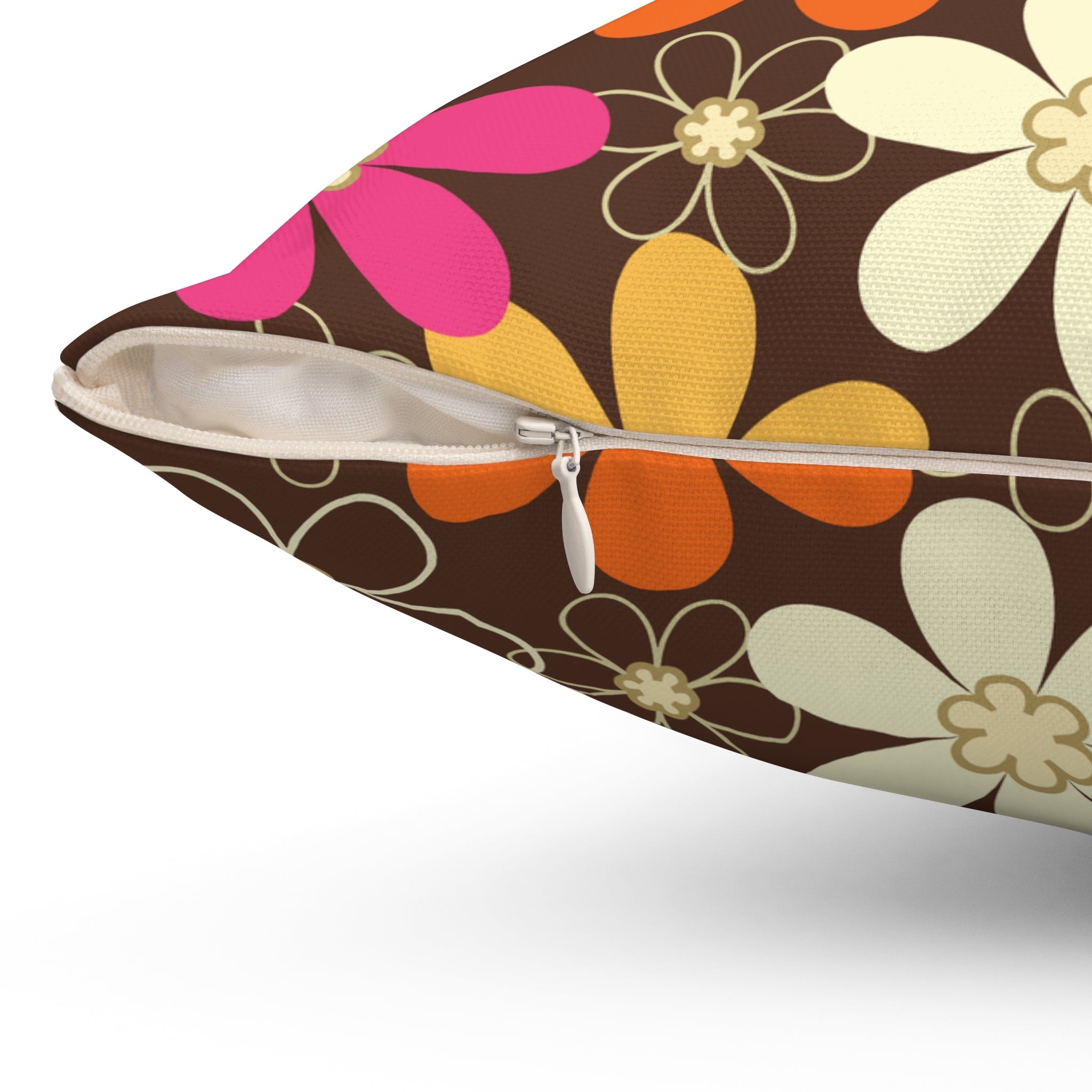 Kate McEnroe New York Retro 70s Groovy Flower Power Throw Pillow, Mid Century Modern Mod Floral CushionThrow Pillows11406801869807788381