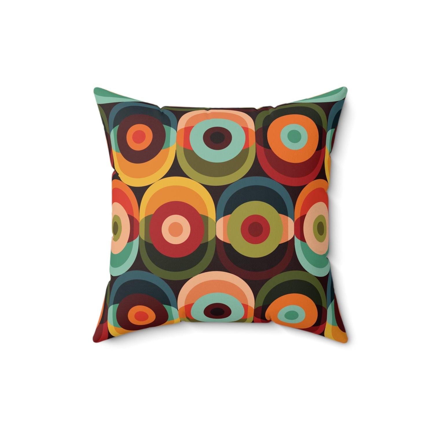 Kate McEnroe New York Retro 70s Groovy Geometric Circle Orbs Mid Century Modern Throw Pillow with InsertThrow Pillows15847906570914401203