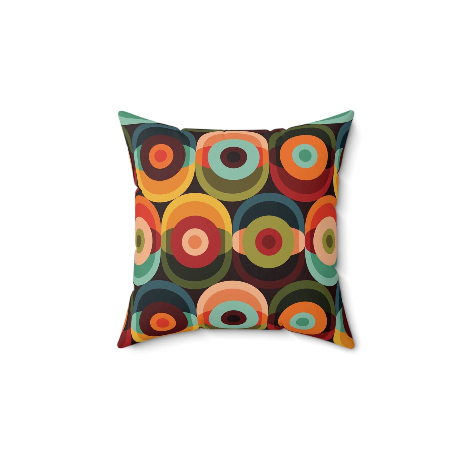 Kate McEnroe New York Retro 70s Groovy Geometric Circle Orbs Mid Century Modern Throw Pillow with InsertThrow Pillows19709283500215122626