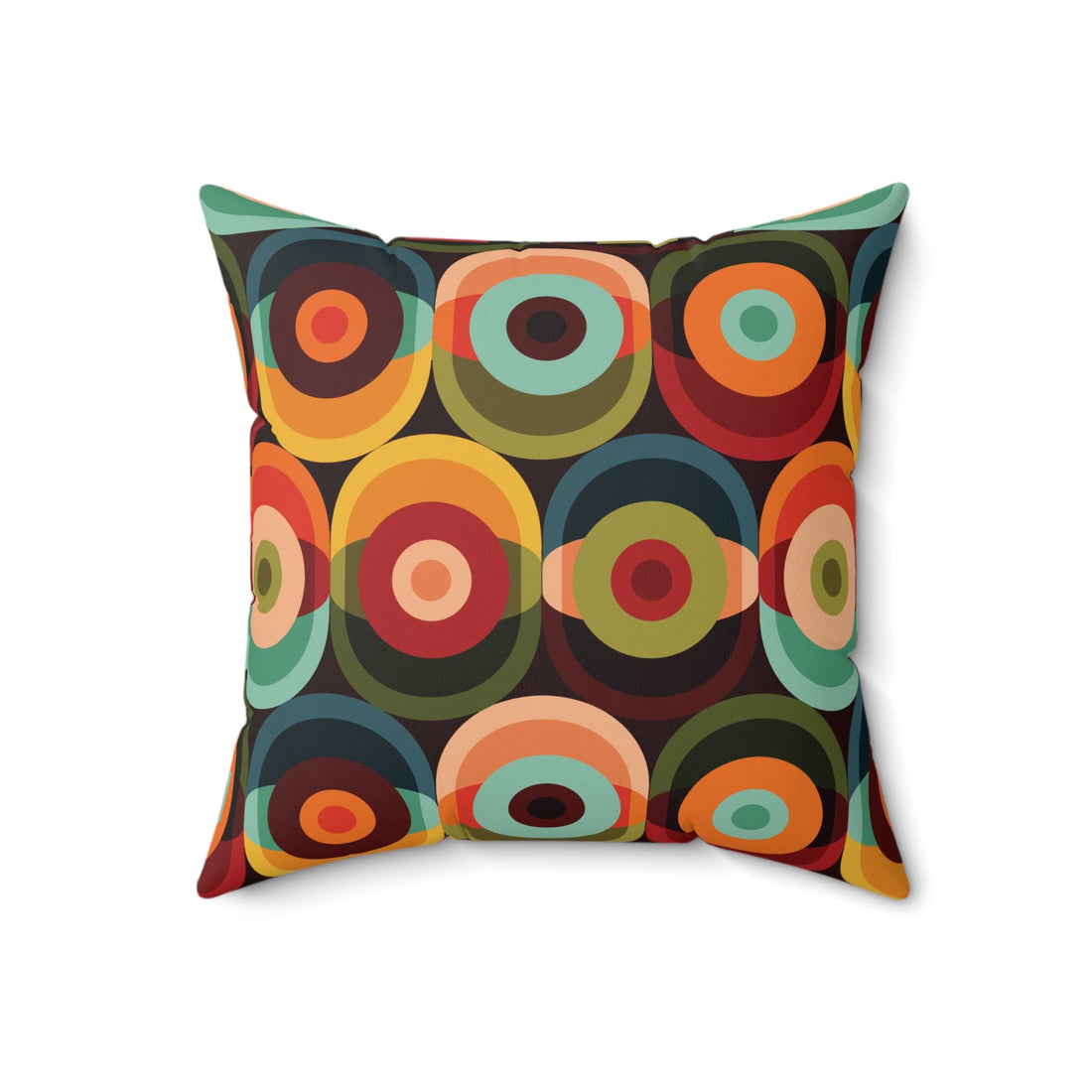 Kate McEnroe New York Retro 70s Groovy Geometric Circle Orbs Mid Century Modern Throw Pillow with InsertThrow Pillows26155818415730755183