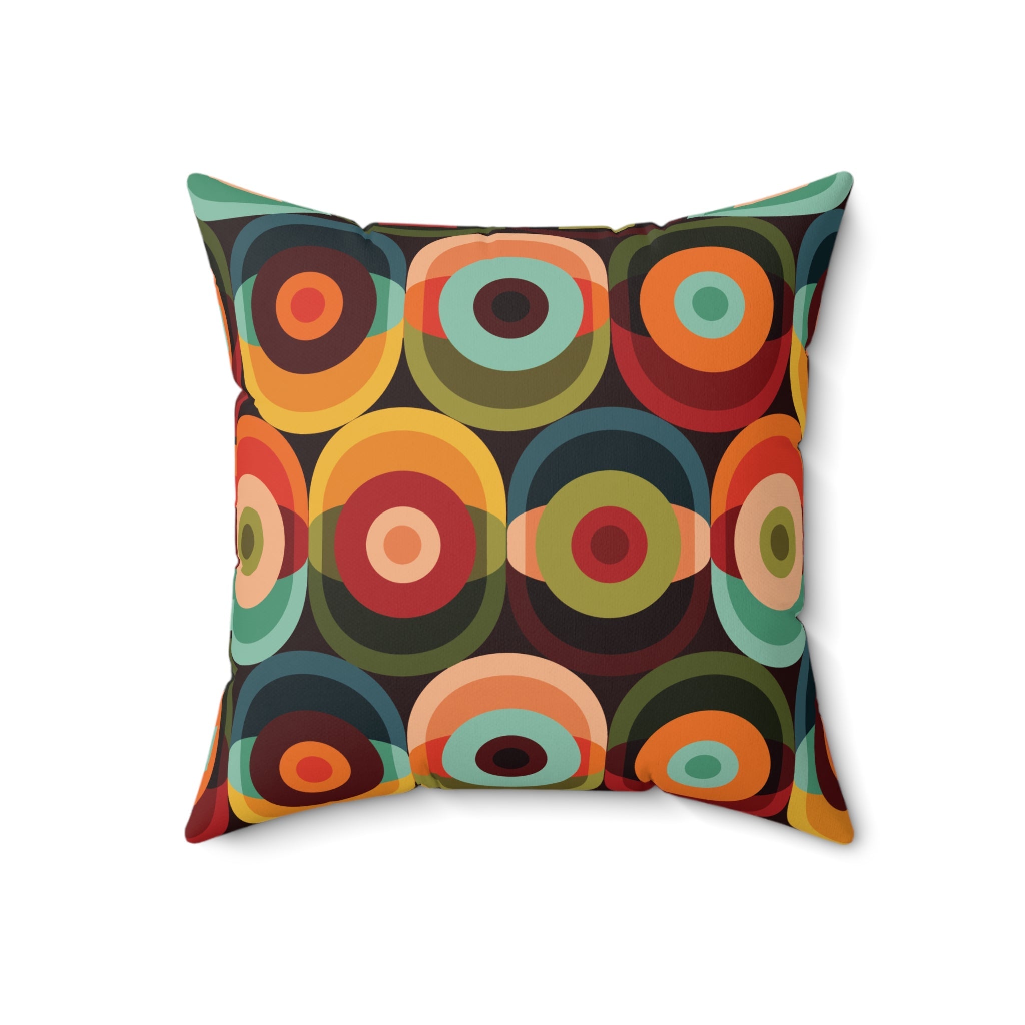 Kate McEnroe New York Retro 70s Groovy Geometric Circle Orbs Mid Century Modern Throw Pillow with InsertThrow Pillows26155818415730755183