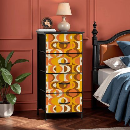 Kate McEnroe New York Retro 70s Orange Geometric MCM Orbs 4 DresserDressers27wHJ1U5VT