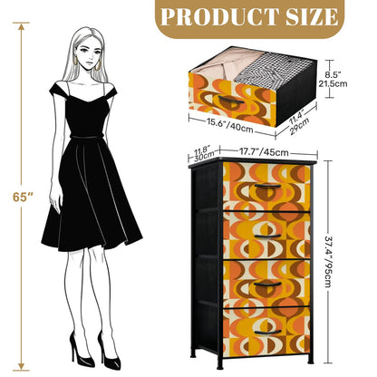 Kate McEnroe New York Retro 70s Orange Geometric MCM Orbs 4 DresserDressers27wHJ1U5VT