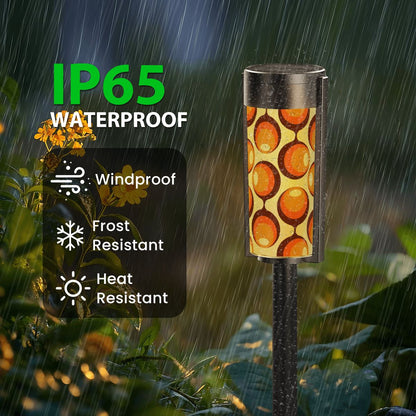 Kate McEnroe New York Retro 70s Orb Solar Lights Set of 4, Mid Century Modern Outdoor LampSolar Garden Stake LightsxAeIoig2UM