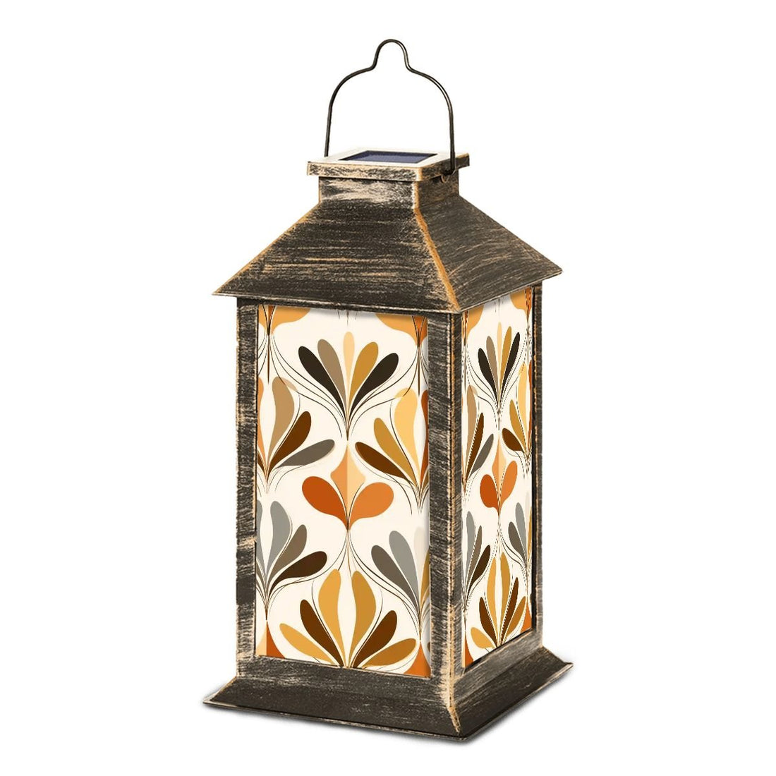 Kate McEnroe New York Retro 70s Solar Lantern, Mid Century Modern Outdoor LED Light, Groovy Fall Garden DecorSolar LanternssflYXGdZvn