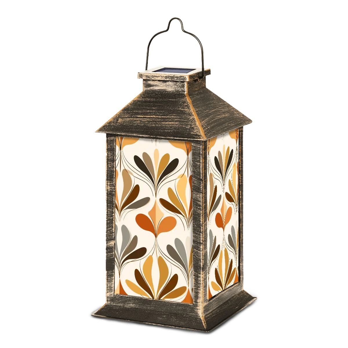Kate McEnroe New York Retro 70s Solar Lantern, Mid Century Modern Outdoor LED Light, Groovy Fall Garden DecorSolar LanternssflYXGdZvn