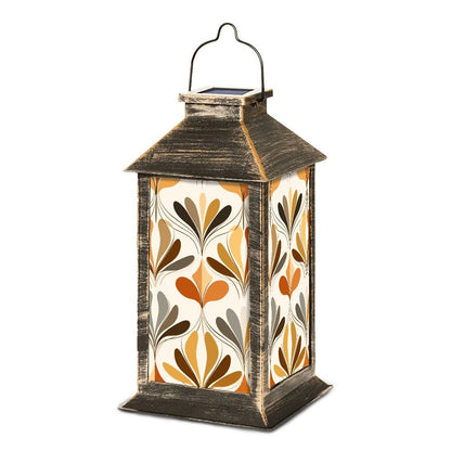 Kate McEnroe New York Retro 70s Solar Lantern, Mid Century Modern Outdoor LED Light, Groovy Fall Garden DecorSolar LanternssflYXGdZvn