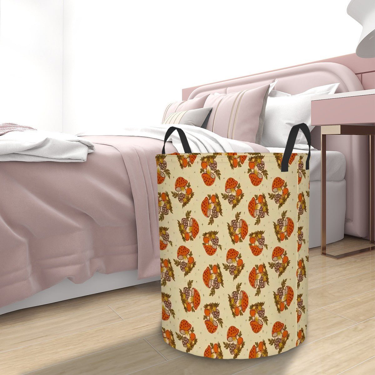 Kate McEnroe New York Retro 70s Woodland Merry Mushroom Laundry BasketLaundry Baskets48hOeU5xor