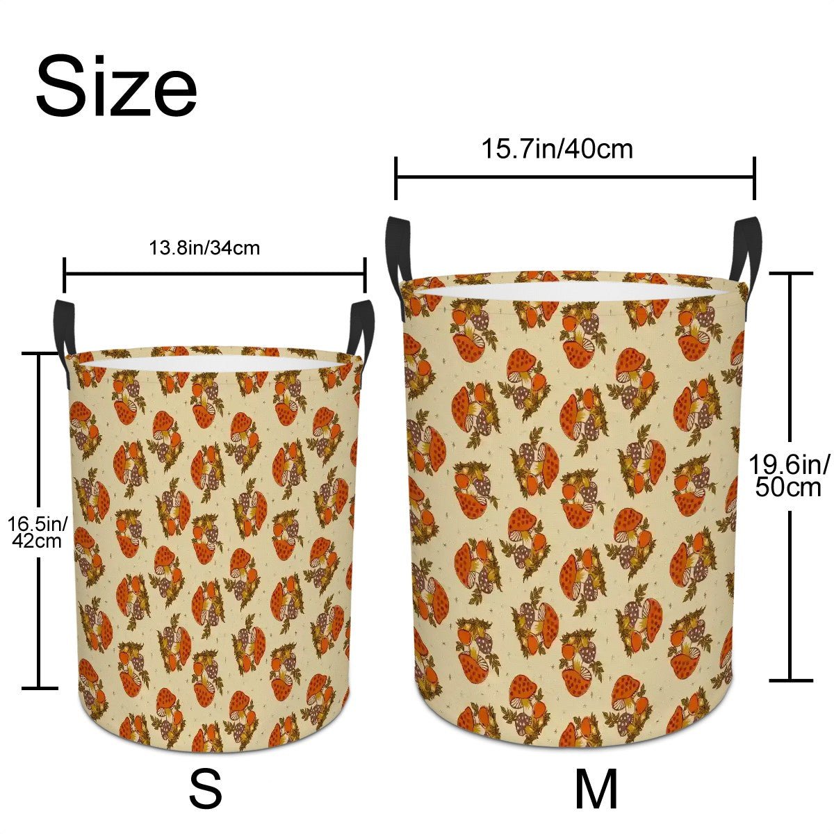 Kate McEnroe New York Retro 70s Woodland Merry Mushroom Laundry BasketLaundry Baskets48hOeU5xor