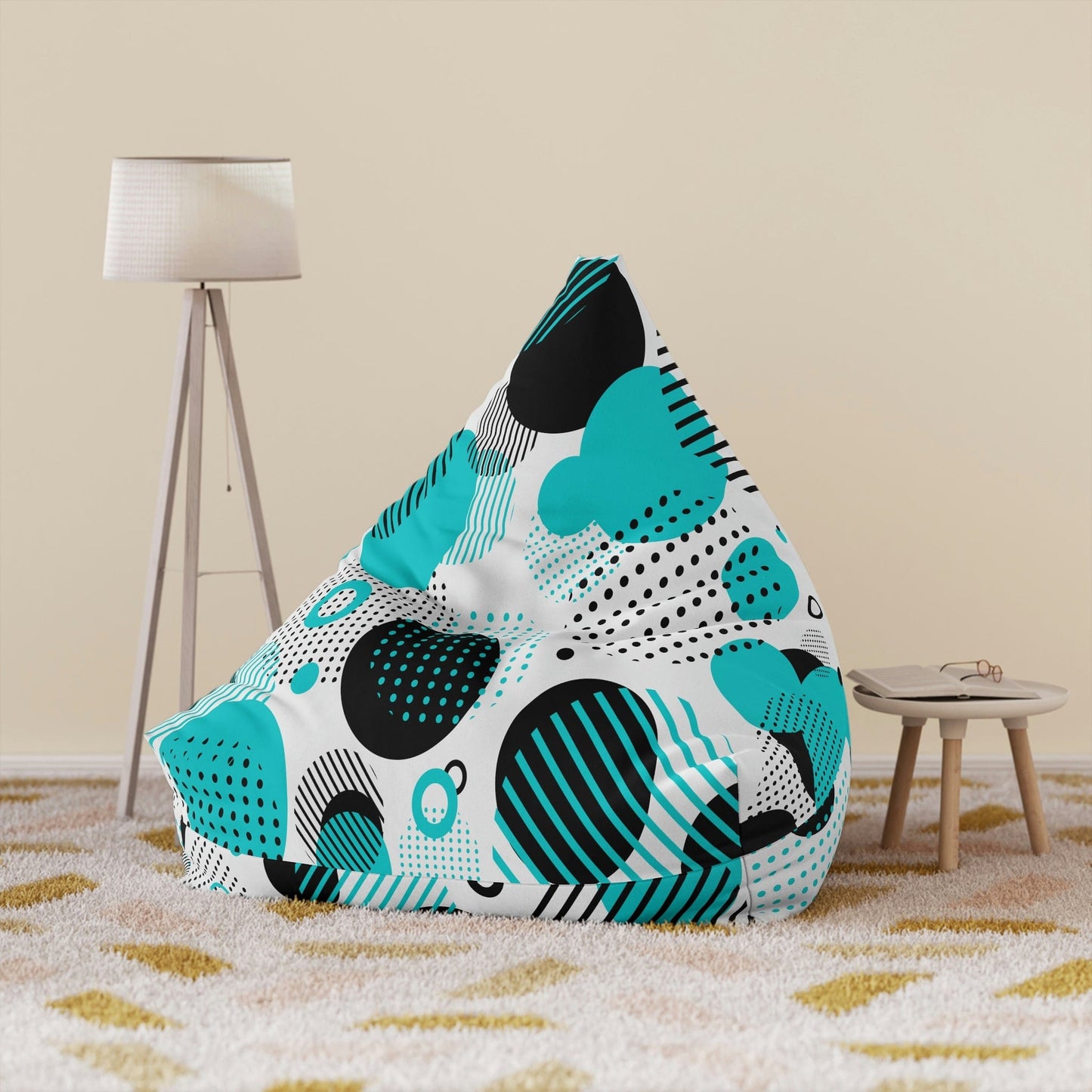 Kate McEnroe New York Retro Abstract 80s, 90s Bean Bag Chair Cover Bean Bag Chair Covers 38" × 42" × 29" / Without insert 22083078461696672697