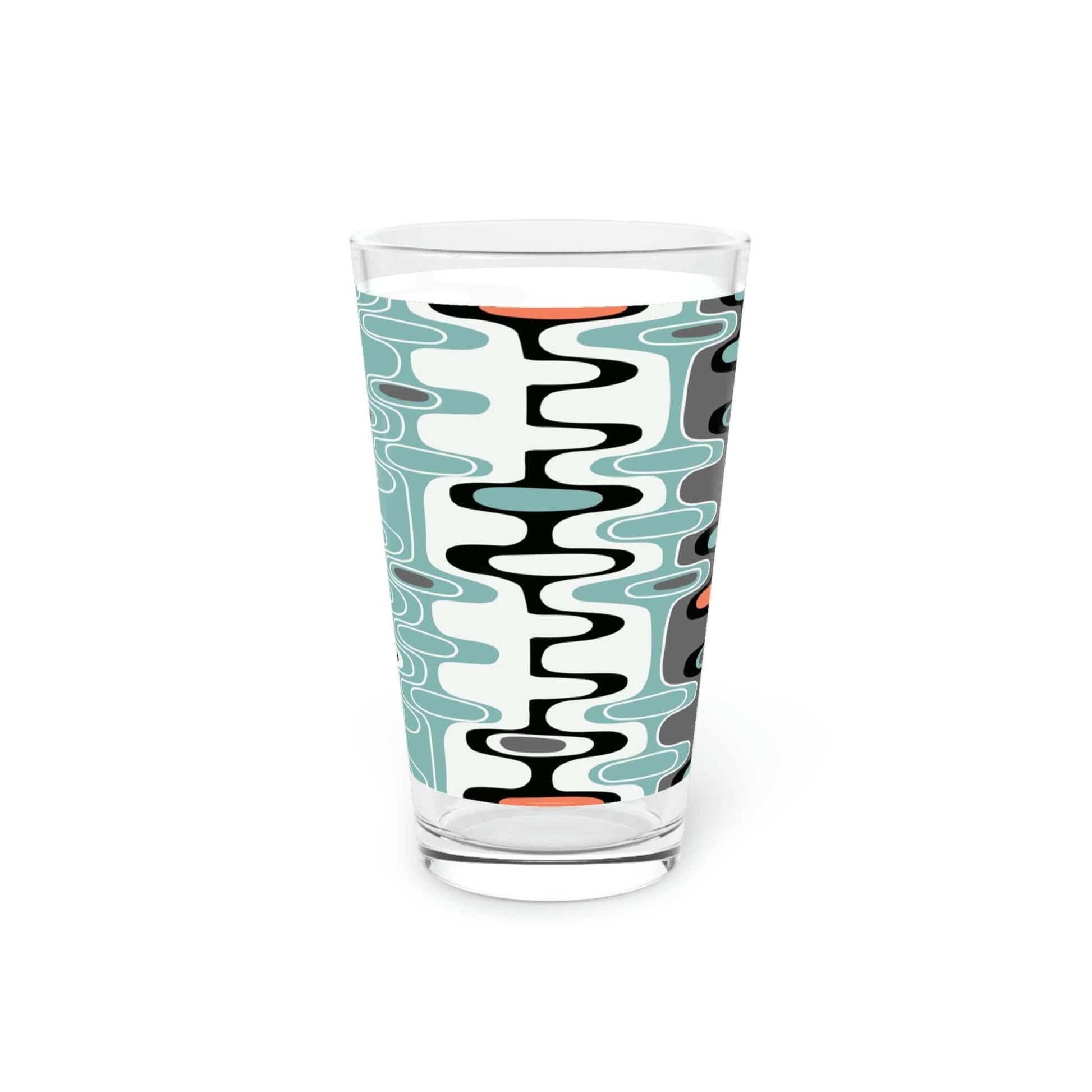 Kate McEnroe New York Retro Abstract Pint Glass, 16oz Mid Century Modern Beer Glass, Custom Pint Glass, MCM Beer Glassware Gifts, Party Drinkware, Cocktail Glass Beer Glasses 16oz 15562439391015087633