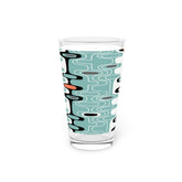 Kate McEnroe New York Retro Abstract Pint Glass, 16oz Mid Century Modern Beer Glass, Custom Pint Glass, MCM Beer Glassware Gifts, Party Drinkware, Cocktail GlassBeer Glasses15562439391015087633