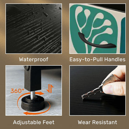 Kate McEnroe New York Retro Amoeba Mid Century Modern Abstract 4 Drawer DresserDressersj01EUvNgnh