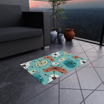 Kate McEnroe New York Retro Atomic 50s Indoor - Outdoor Rug, Mid Century Modern Patio Carpet, MCM Area RugRugs16611019154685136216