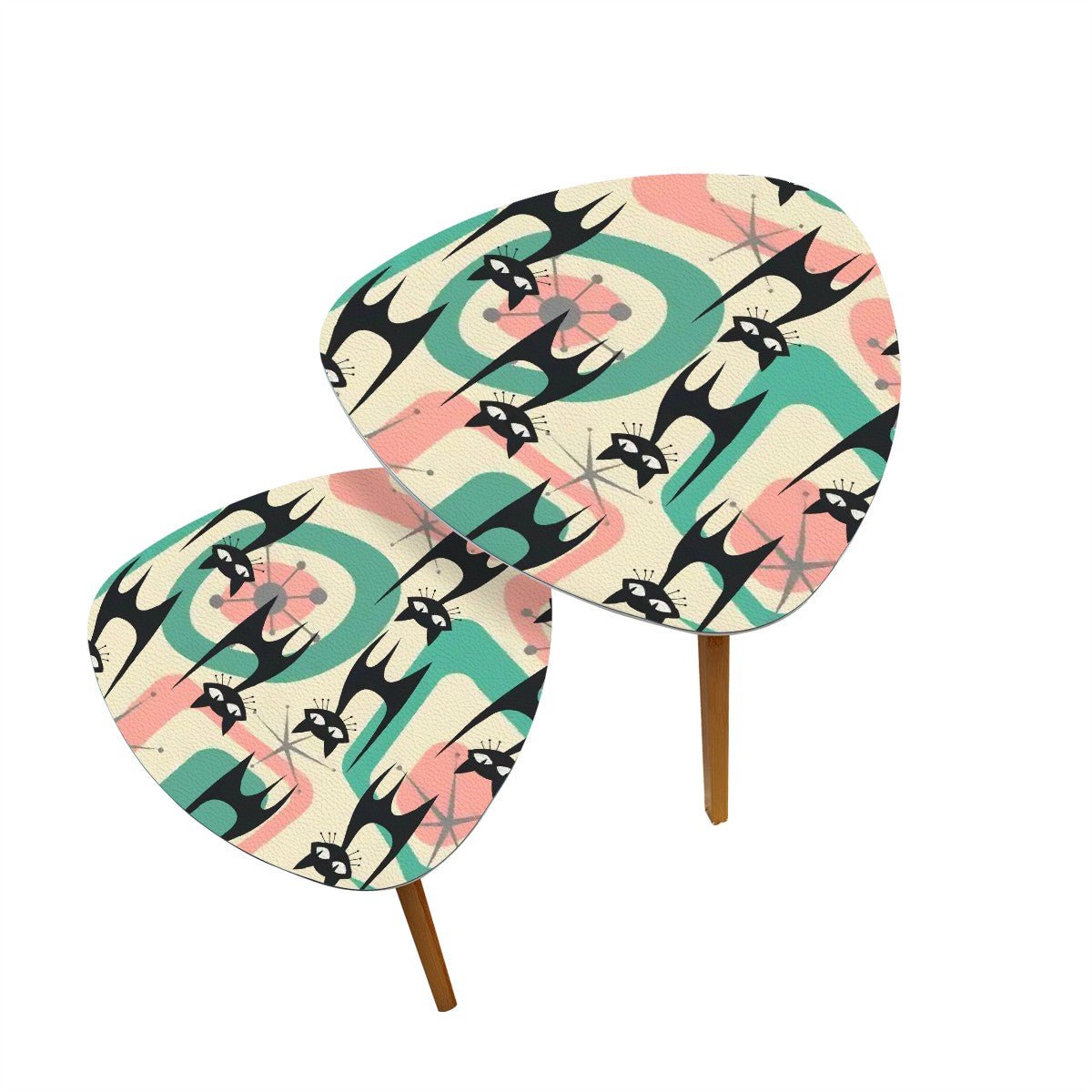 Kate McEnroe New York Retro Atomic Cat Boomerang Tables, Mid Century Modern Starburst Accent Furniture, Vintage 50s Space Age Nesting SetHome AccessoriesWTRoCo6ndq