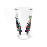 Kate McEnroe New York Retro Atomic Cat Christmas Truck Pint GlassPint Glasses13271339297182182344