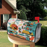 Kate McEnroe New York Retro Atomic Cat MCM Living Room Magnetic Mailbox CoverMailbox CoversW5OsTG1DGt