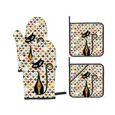 Kate McEnroe New York Retro Atomic Cat Scandinavian Geometric Oven Mitt Pot Holder SetOven Mitts & Pot Holder SetbhwpJVUxtK
