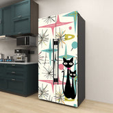 Kate McEnroe New York Retro Atomic Cat Starburst Mid Century Modern Refrigerator WrapRefrigerator WrapsBZRg2AVvCW