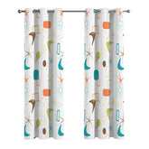 Kate McEnroe New York Retro Atomic Curtains, Mid Century Modern Boomerang Window DrapesWindow CurtainsD3370191