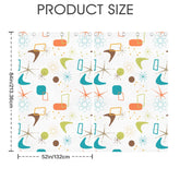 Kate McEnroe New York Retro Atomic Curtains, Mid Century Modern Boomerang Window DrapesWindow CurtainsD3370191