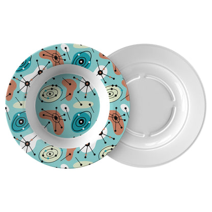 Kate McEnroe New York Retro Atomic Design Bowl, Mid Century Modern Cereal Bowl, MCM Kitchen Dish, Fun Breakfast TablewareBowlsB22 - BLU - PNG - 2