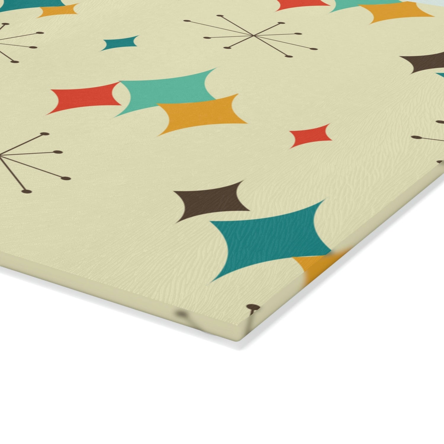 Kate McEnroe New York Retro Atomic Diamond Starburst Mid Century Glass Cutting BoardCutting BoardsGCB-ADS-001-8X11