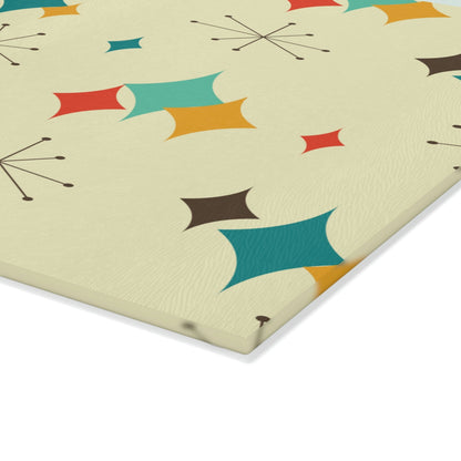 Kate McEnroe New York Retro Atomic Diamond Starburst Mid Century Glass Cutting BoardCutting BoardsGCB-ADS-001-8X11