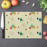Kate McEnroe New York Retro Atomic Diamond Starburst Mid Century Glass Cutting BoardCutting BoardsGCB-ADS-001-8X11