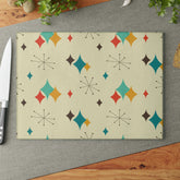 Kate McEnroe New York Retro Atomic Diamond Starburst Mid Century Glass Cutting BoardCutting BoardsGCB-ADS-001-8X11