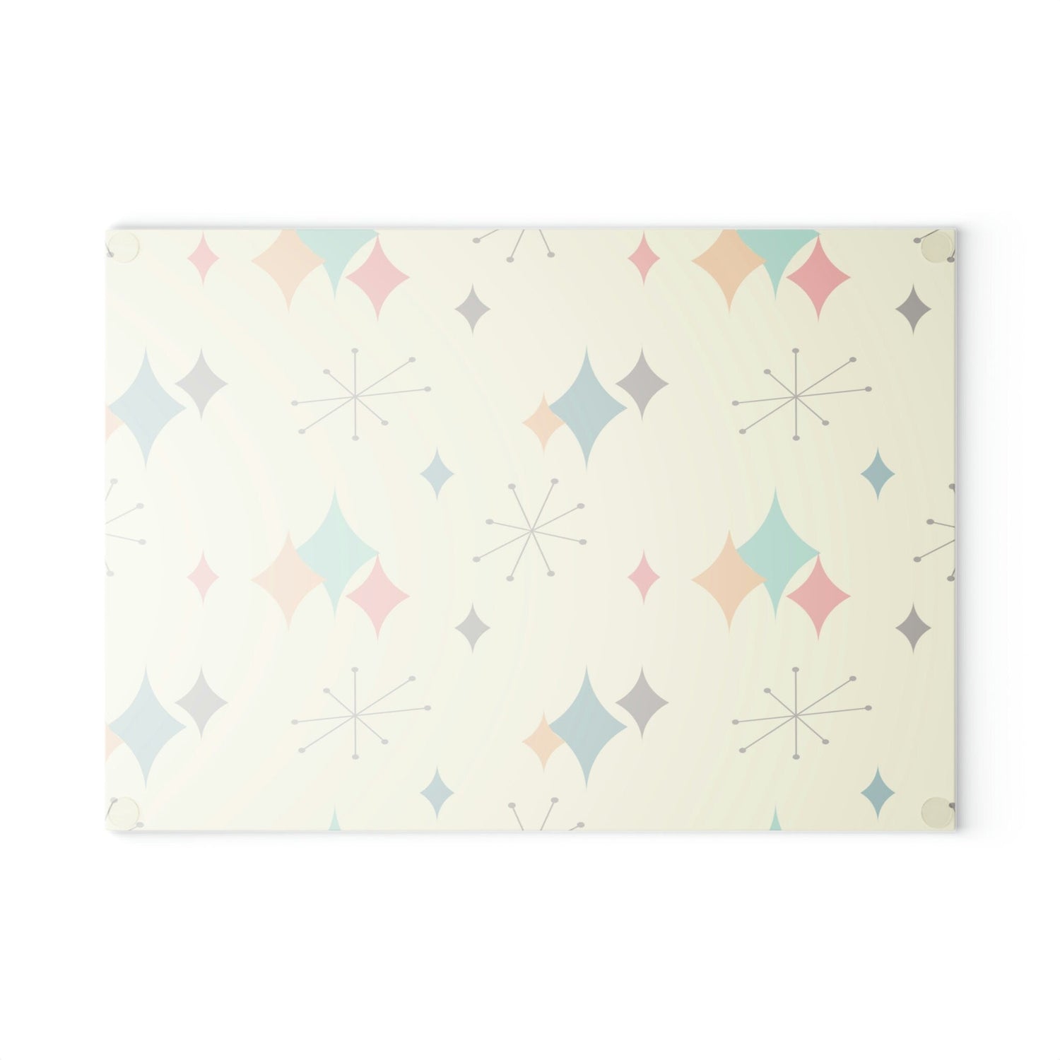 Kate McEnroe New York Retro Atomic Diamond Starburst Mid Century Glass Cutting BoardCutting BoardsGCB-ADS-001-8X11