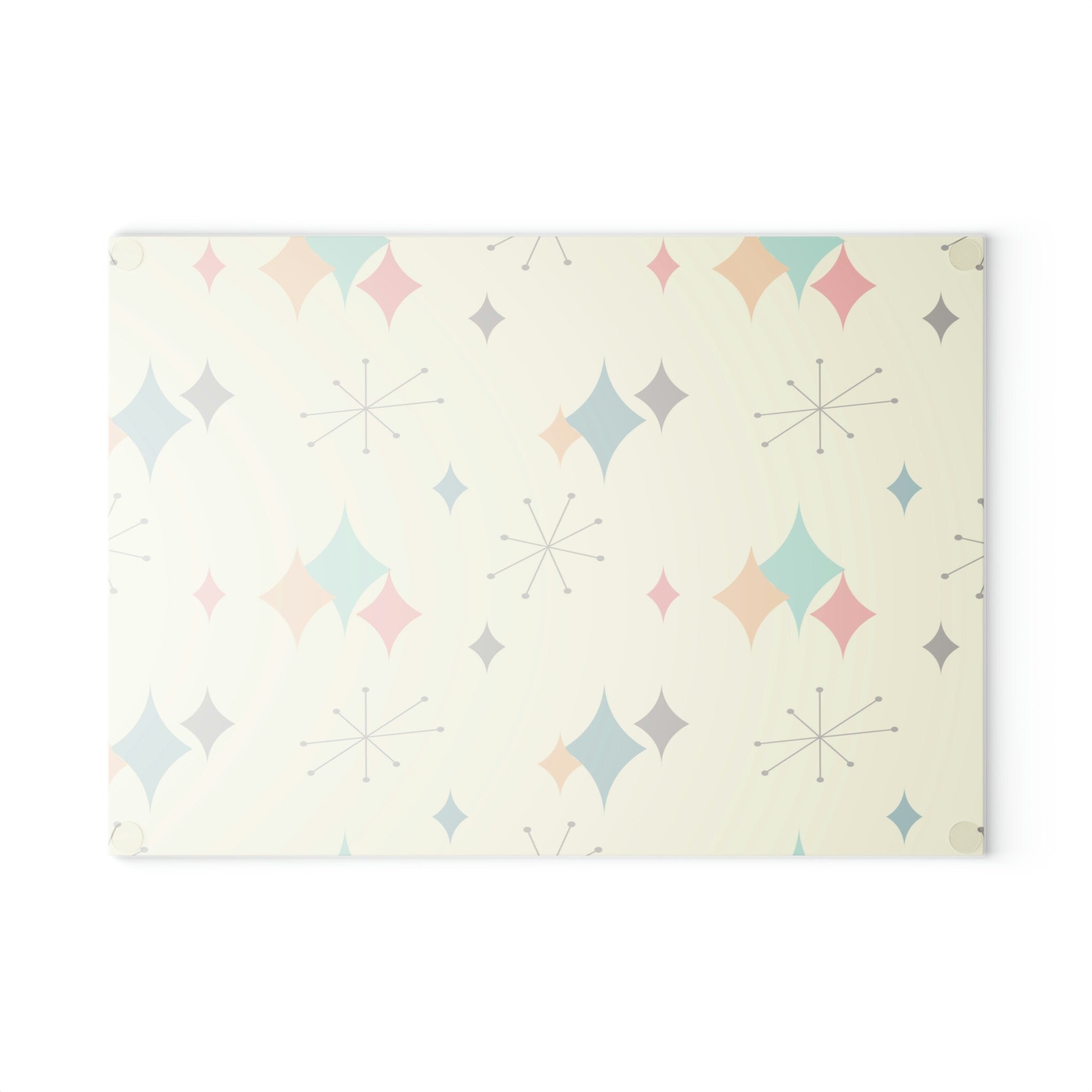 Kate McEnroe New York Retro Atomic Diamond Starburst Mid Century Glass Cutting BoardCutting BoardsGCB-ADS-001-8X11