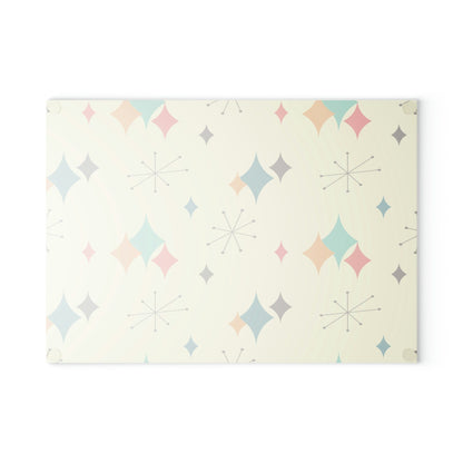 Kate McEnroe New York Retro Atomic Diamond Starburst Mid Century Glass Cutting BoardCutting BoardsGCB-ADS-001-8X11