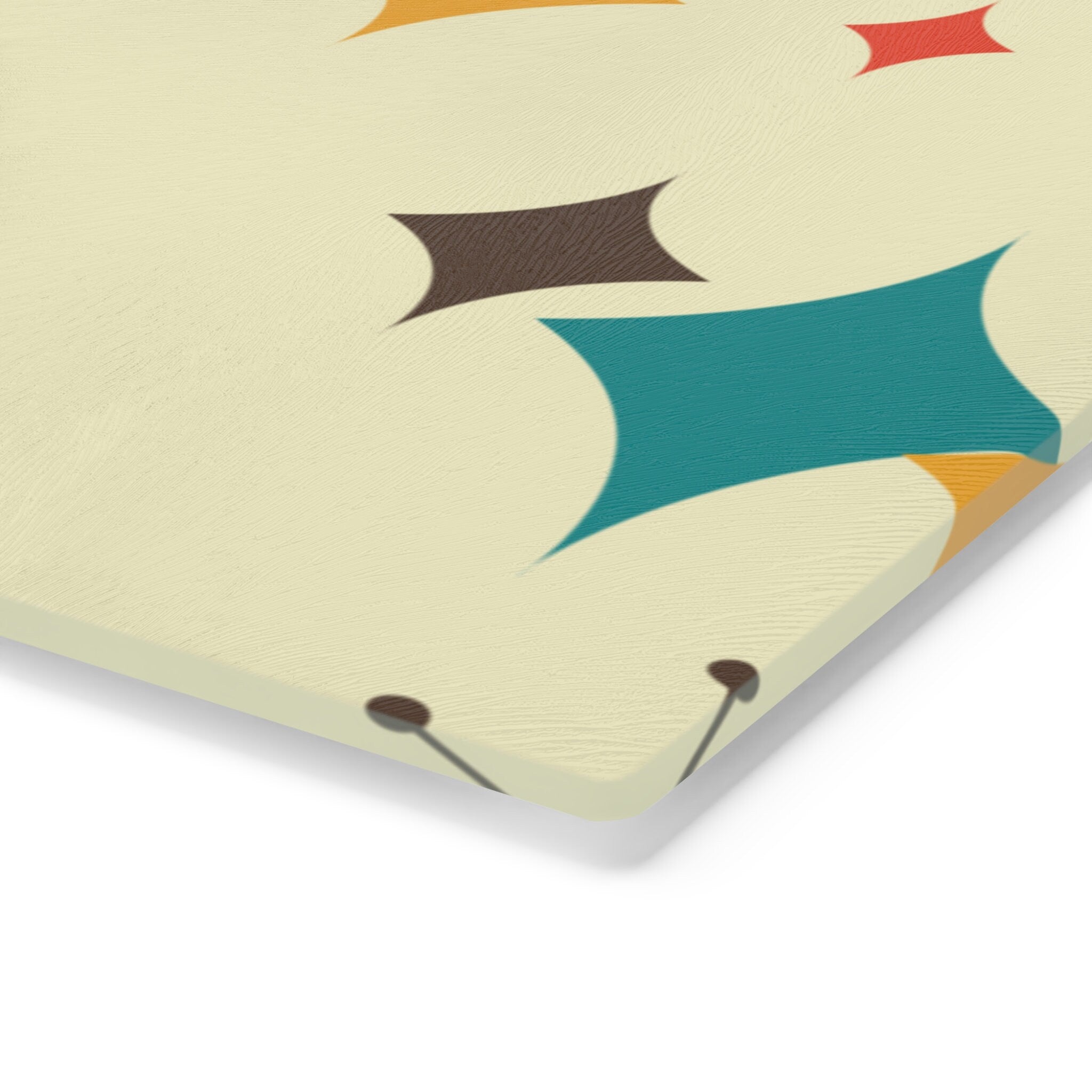 Kate McEnroe New York Retro Atomic Diamond Starburst Mid Century Glass Cutting BoardCutting BoardsGCB-ADS-001-8X11