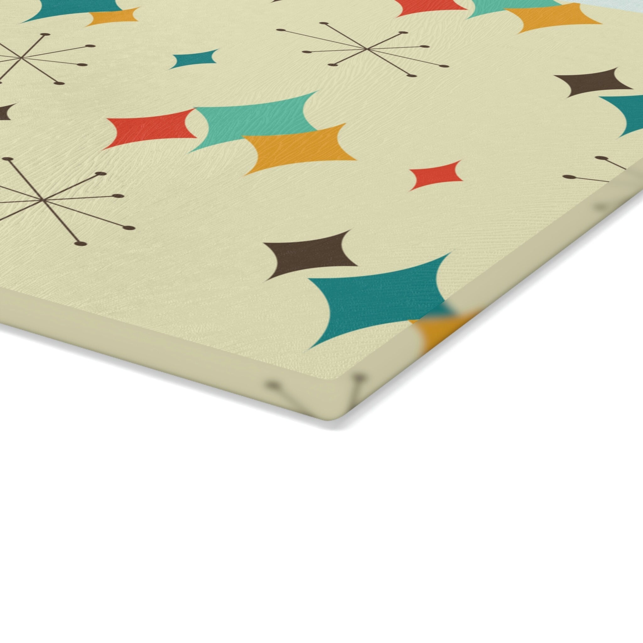 Kate McEnroe New York Retro Atomic Diamond Starburst Mid Century Glass Cutting BoardCutting BoardsGCB-ADS-001-8X11