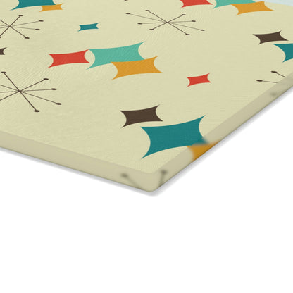Kate McEnroe New York Retro Atomic Diamond Starburst Mid Century Glass Cutting BoardCutting BoardsGCB-ADS-001-8X11