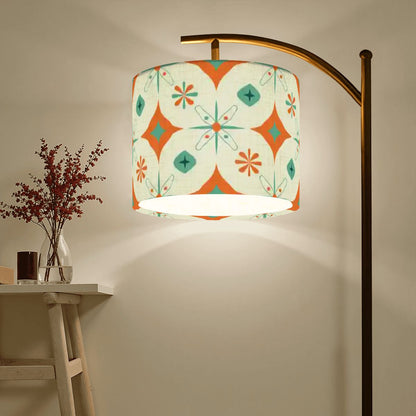 Kate McEnroe New York Retro Atomic Diamond Starburst Orange Teal Arc Floor LampArc Floor Lampsear9BtdswO