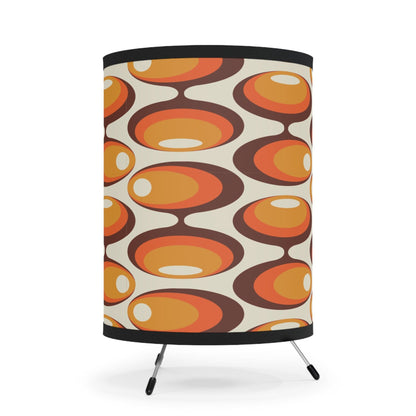 Kate McEnroe New York Retro Atomic Orbs Tripod Lamp, Mid Century Modern Orange, Brown, Yellow Bedside Accent Table Lamp, Desk Lamp - KM13649723Lamps29448795927692907294