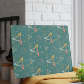 Kate McEnroe New York Retro Atomic Starburst Glass Cutting Board, 50s Mid Century Modern Teal, Pink, Yellow Boomerang Tempered Glass Chopping Board, Gift for MomCutting Boards43223678332635311404