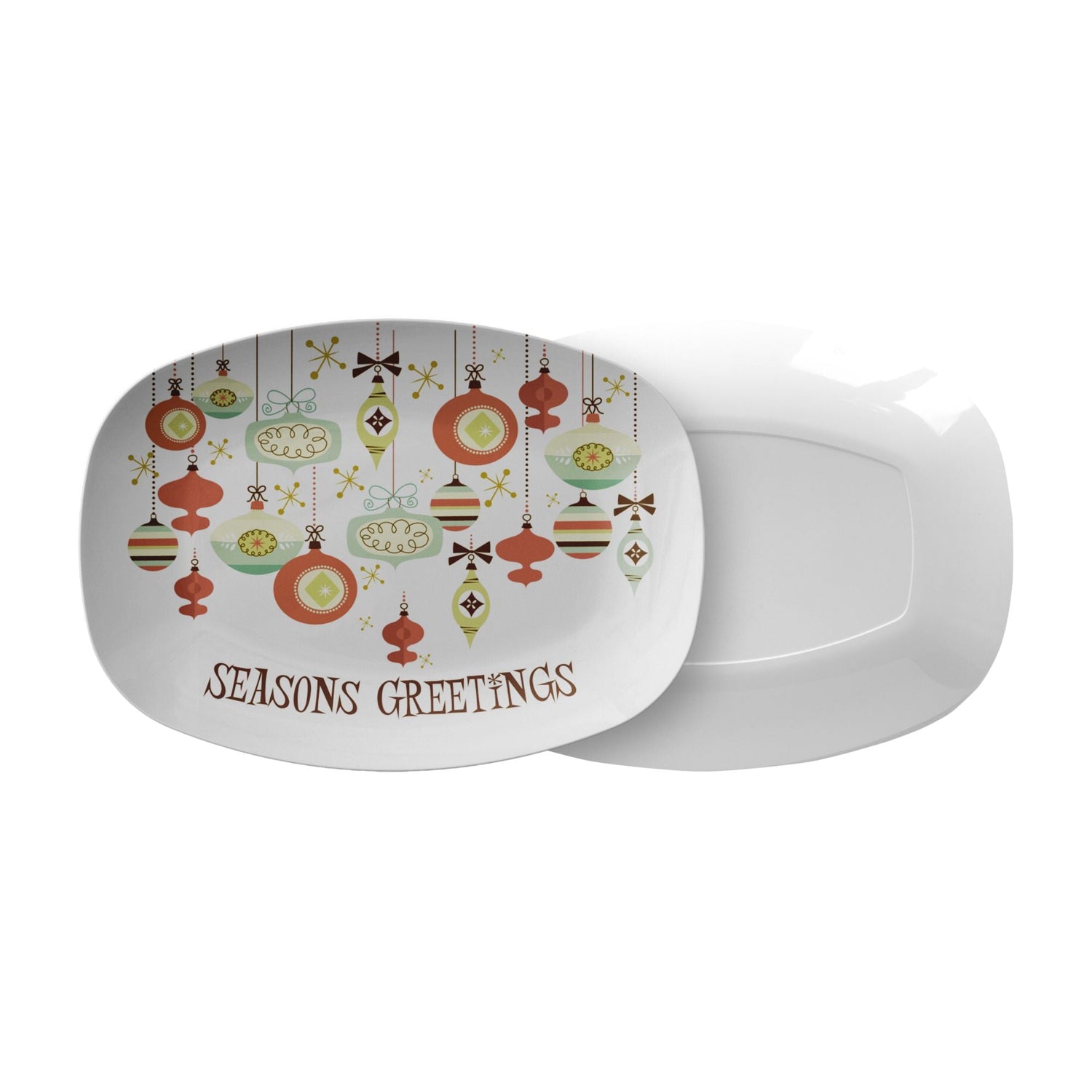 Kate McEnroe New York Retro Atomic Starburst Mid Century Christmas Ornament PlatterServing PlattersPLAT - MCM - ORN - SAG