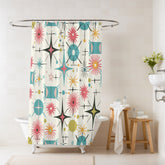 Kate McEnroe New York Retro Atomic Starburst Shower Curtain Mid Century Modern Bathroom DecorShower Curtains25623870273324978172