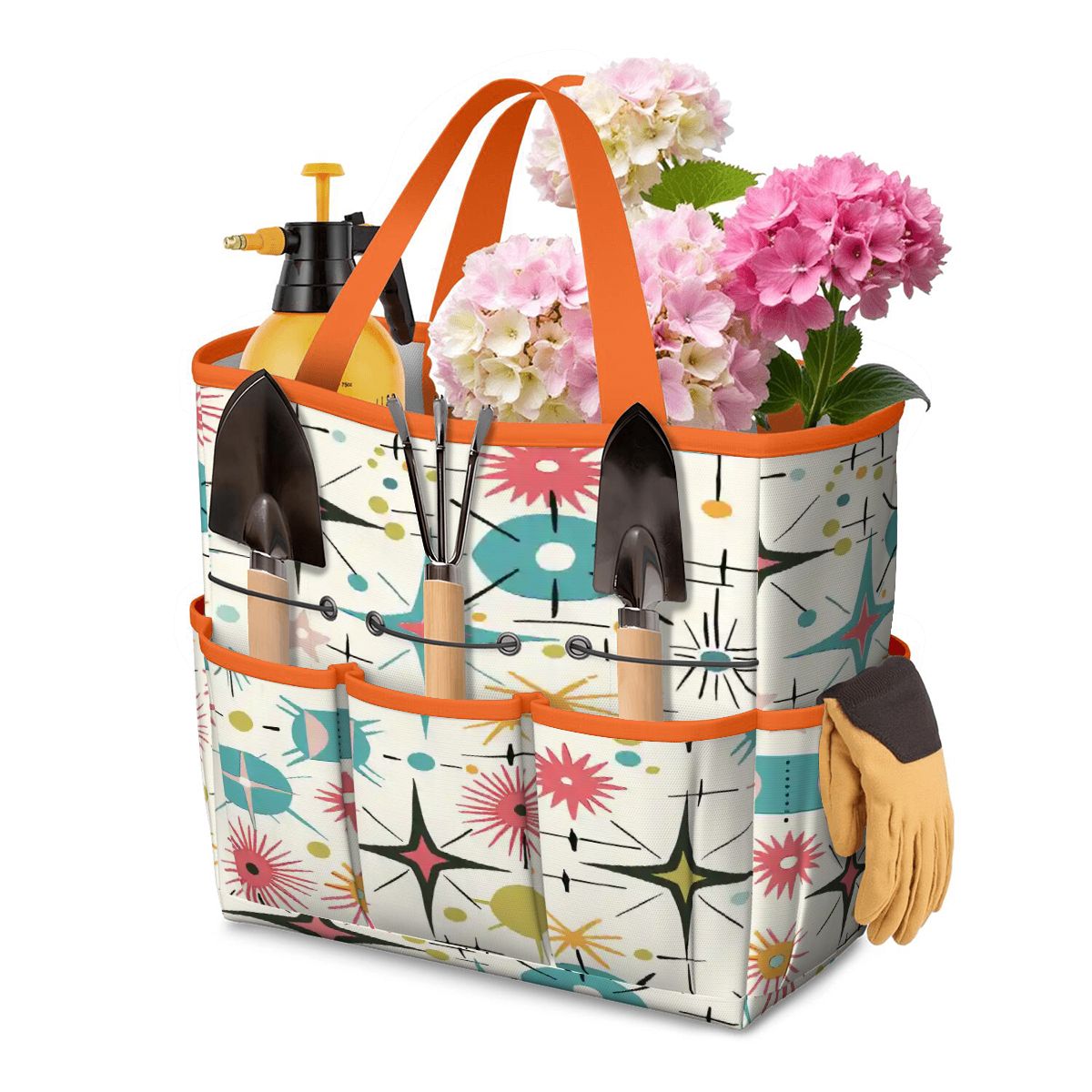 Kate McEnroe New York Retro Atomic Starburst Sputnik Mid Century Modern Garden Tool BagGarden Tool Bag0yAap8qu7M