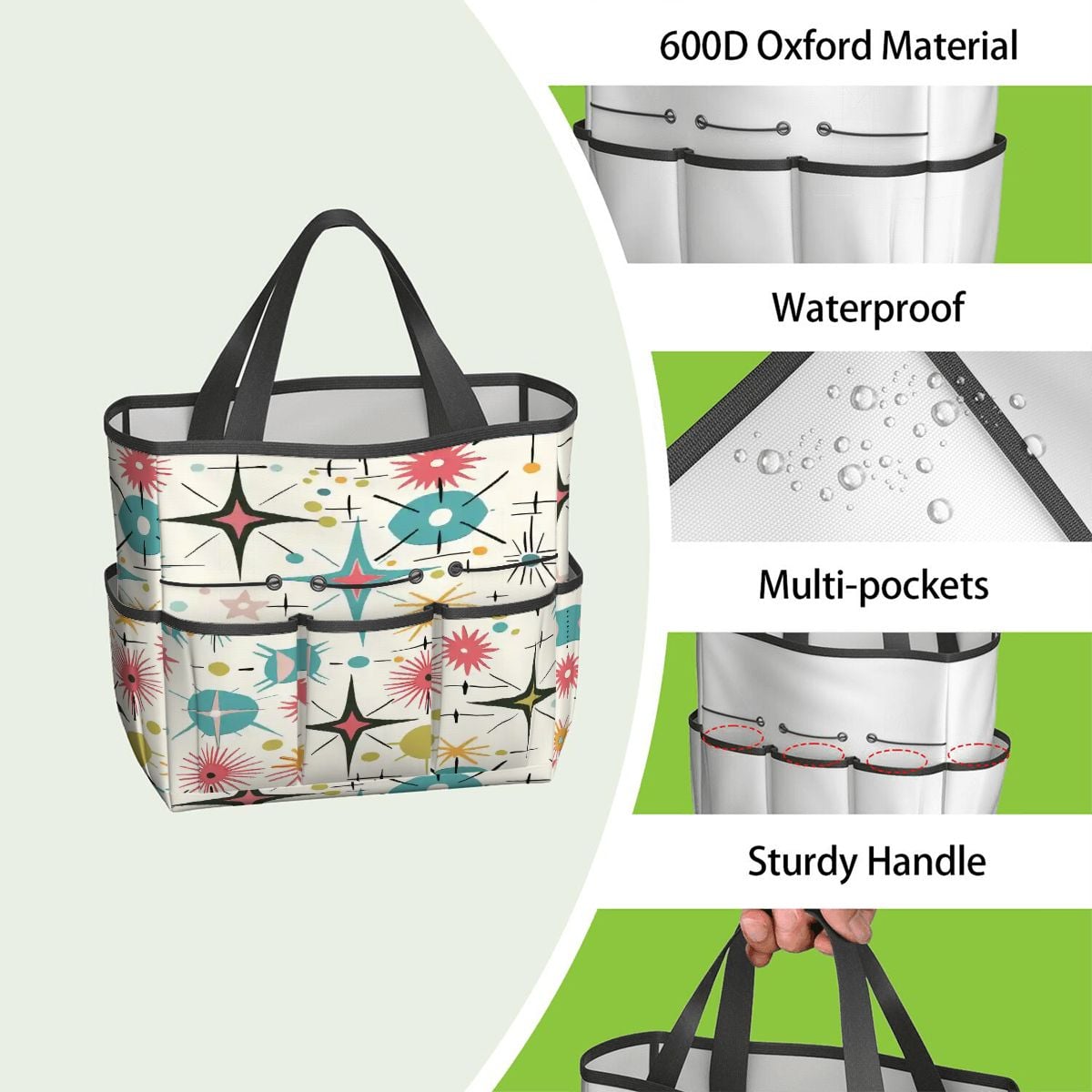 Kate McEnroe New York Retro Atomic Starburst Sputnik Mid Century Modern Garden Tool BagGarden Tool BagGFaV8pOh96